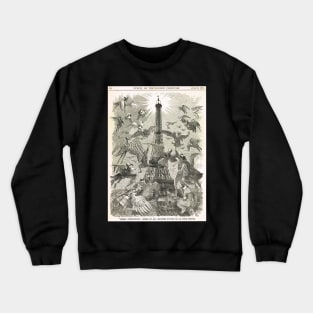 Eiffel Tower World's Fair 1889 engraving Crewneck Sweatshirt